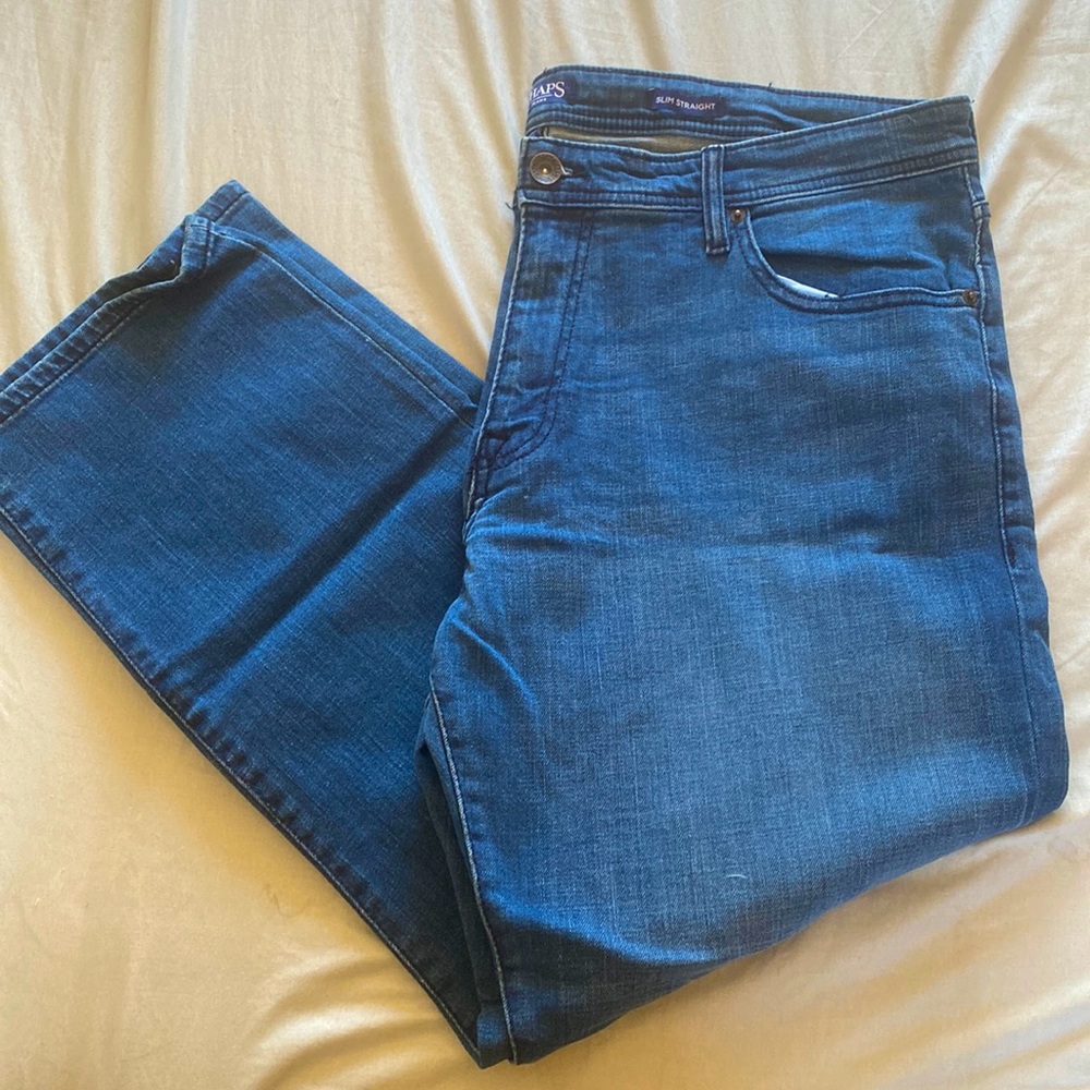 Slim straight jeans